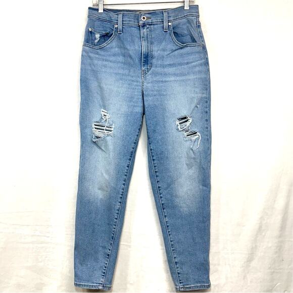 Levi's 29X27 SilverTab Mom Jeans High Waist Distressed Grunge Stone Retro‎ 80s - Picture 1 of 12